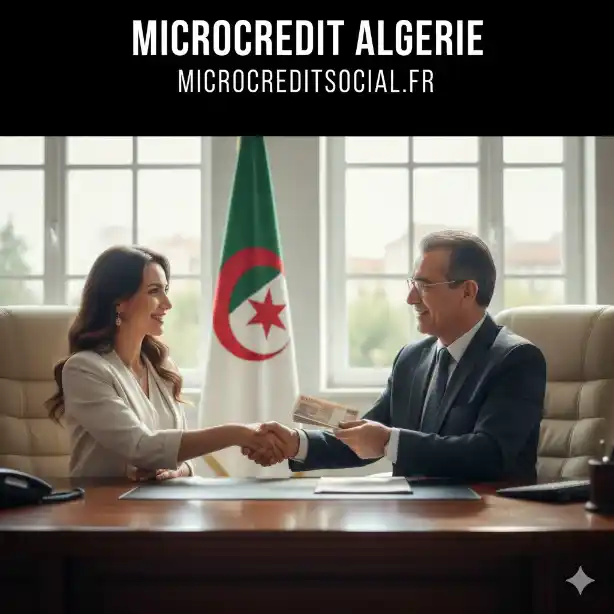 Couturière algérienne travaillant dans son atelier financé par un microcrédit
