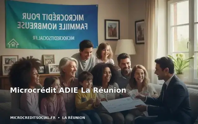 Conseillère de l'Adie recevant une créatrice d'entreprise à Saint-Denis de La Réunion