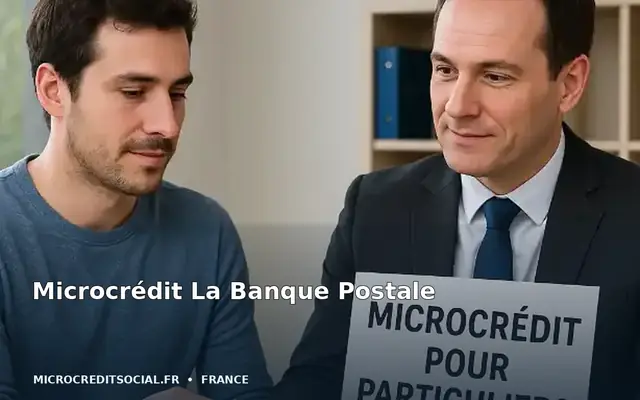 Conseiller L'Appui de La Banque Postale préparant un dossier de microcrédit