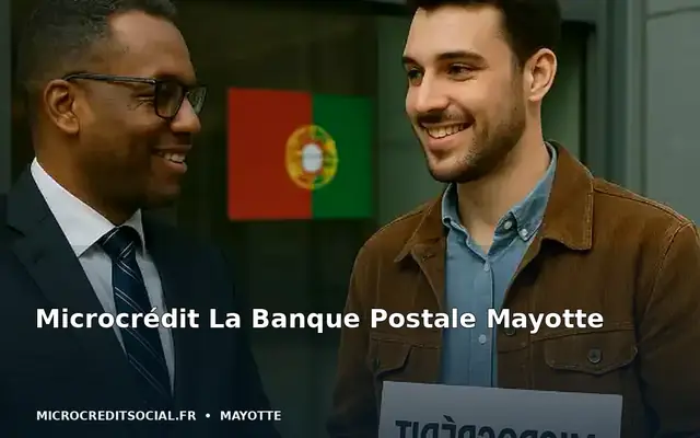 Bureau de poste à Mayotte où une cliente prépare sa demande de microcrédit