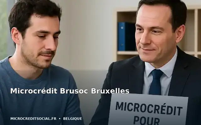Artisan bruxellois devant son atelier financé par Brusoc