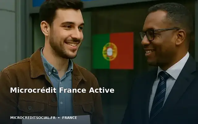 Créatrice d'entreprise présentant son plan de financement à un conseiller France Active