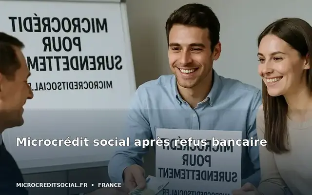 Homme relisant une lettre de refus de crédit avec une conseillère