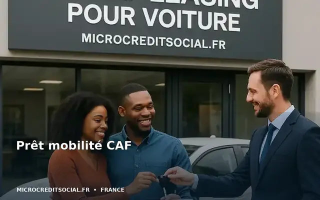 Salariée recevant les clés d’une voiture d’occasion financée par la CAF