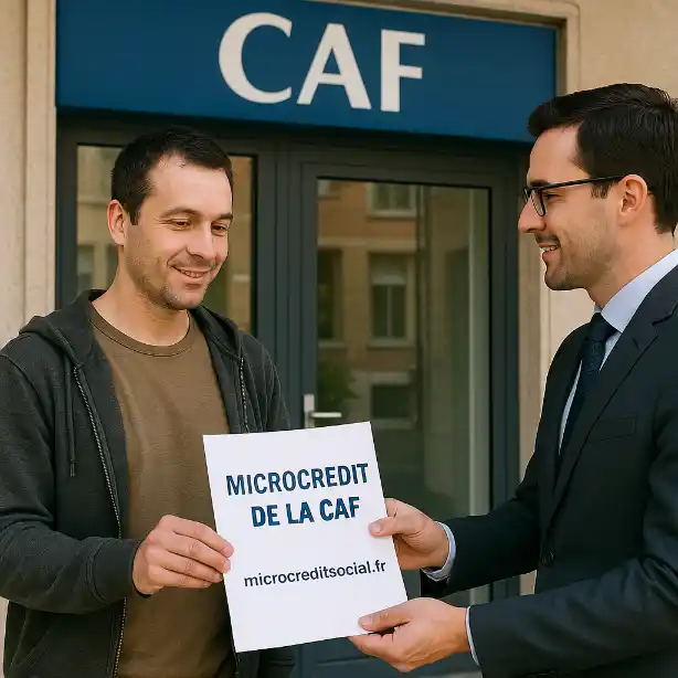 Famille allocataire préparant une demande de prêt auprès de sa CAF