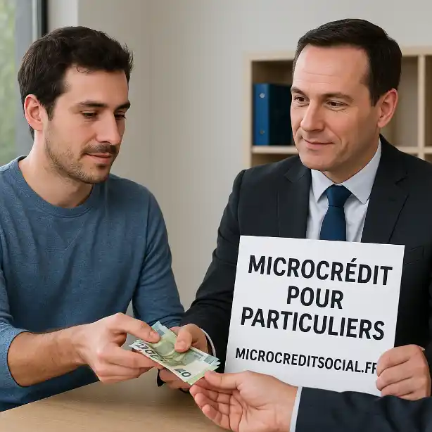 Famille modeste discutant d'un projet de microcrédit personnel à la maison
