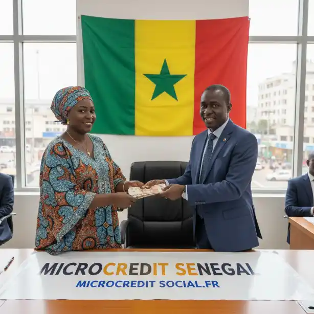 Commerçante sénégalaise dans une agence de mutuelle d'épargne et de crédit