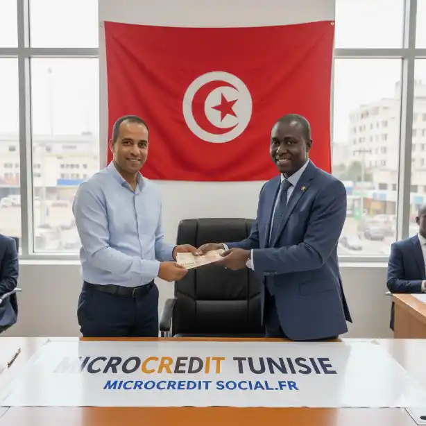 Jeune réparateur tunisien dans son atelier financé par un microcrédit